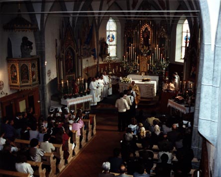 Aufnahmen in der Kirche von La Villa Aufnahmen in der Kirche von La Villa