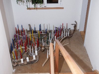 Treppenhaus wurde zum Lager umfunktioniert ... Treppenhaus wurde zum Lager umfunktioniert ...